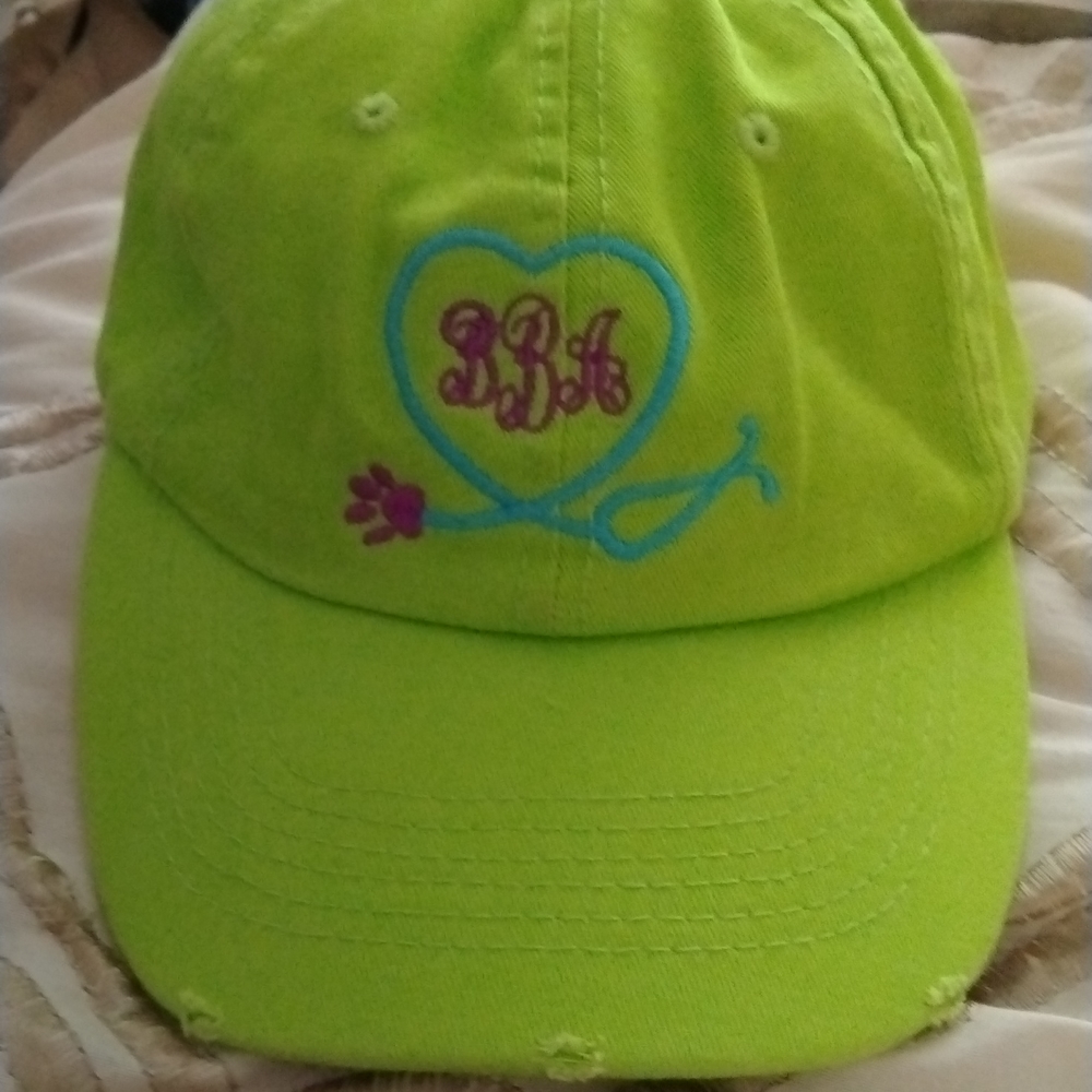 BBA monogramed hat 1 sz $28+free  hat.